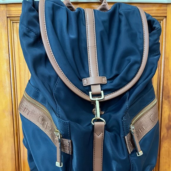Calvin Klein Handbags - Calvin Klein Navy Blue Nylon Backpack
